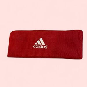 Vintage red Adidas white embroidered headband